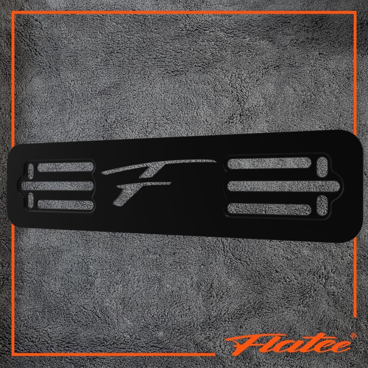 Flatee Montageplatte für Fahrzeug Front (7x29cm) – Aluminium schwarz eloxiert