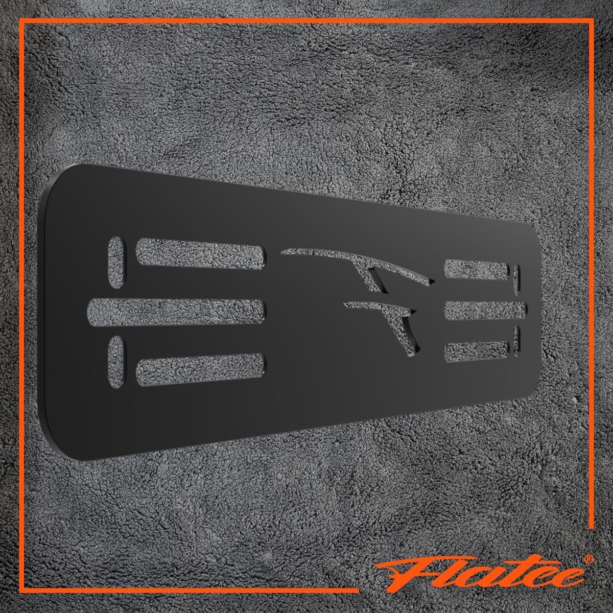 Flatee Montageplatte für Fahrzeug Front (7x29cm) – Aluminium schwarz eloxiert