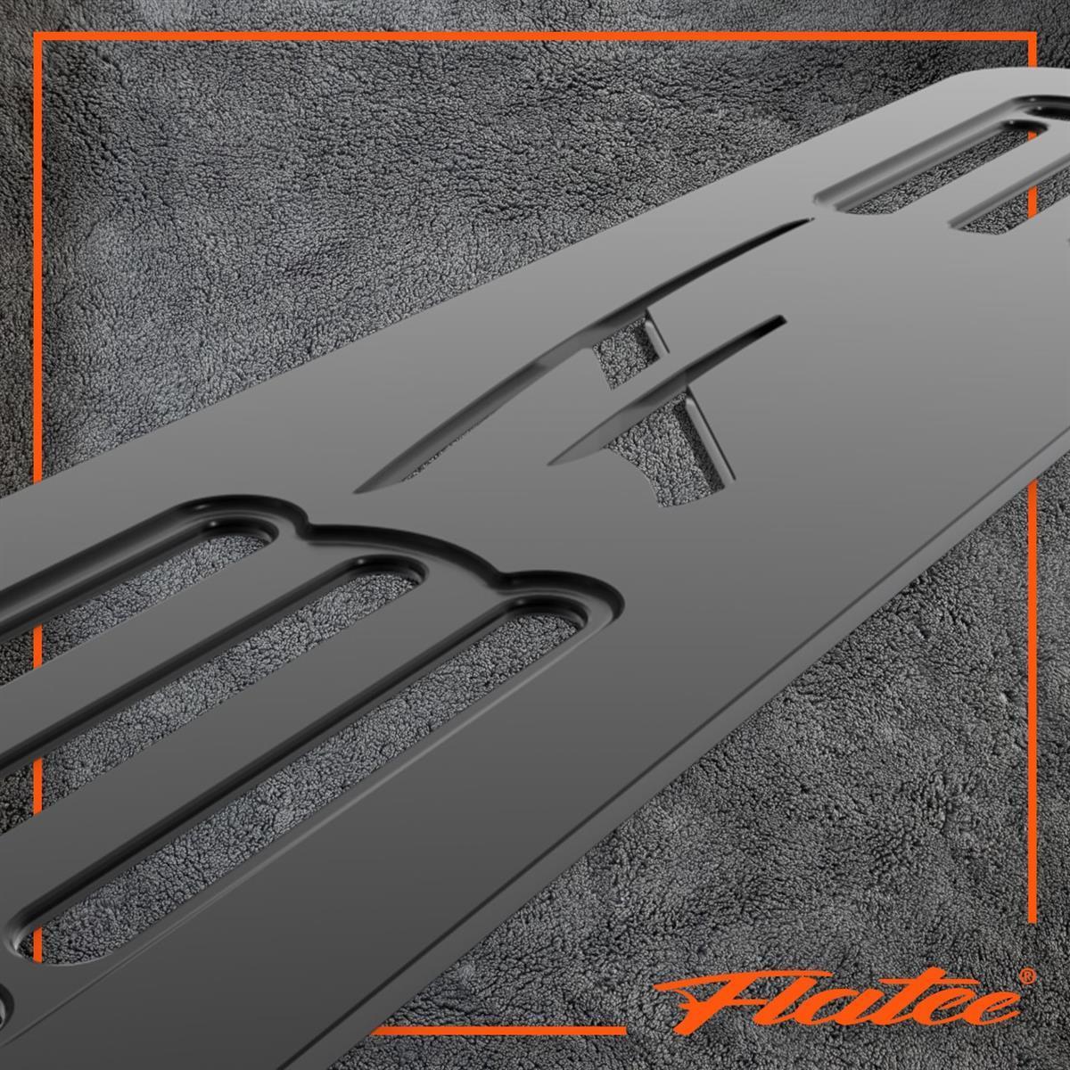 Flatee Montageplatte für Fahrzeug Front (7x29cm) – Aluminium schwarz eloxiert