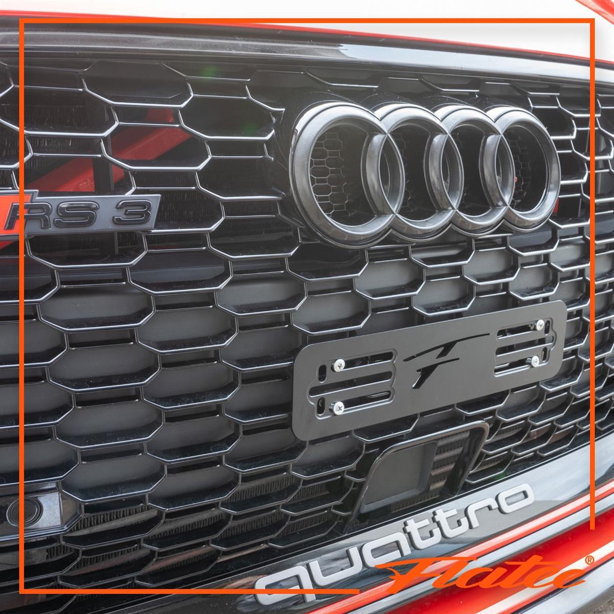 Flatee Montageplatte für Fahrzeug Front (7x29cm) – Aluminium schwarz eloxiert