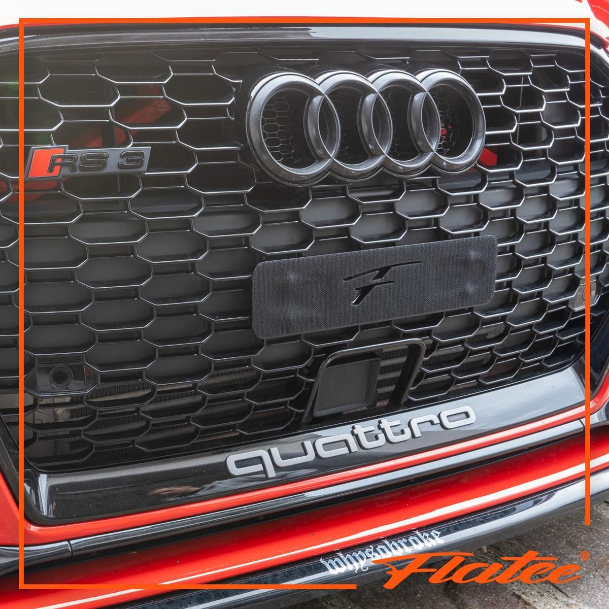 Flatee Montageplatte für Fahrzeug Front (7x29cm) – Aluminium schwarz eloxiert