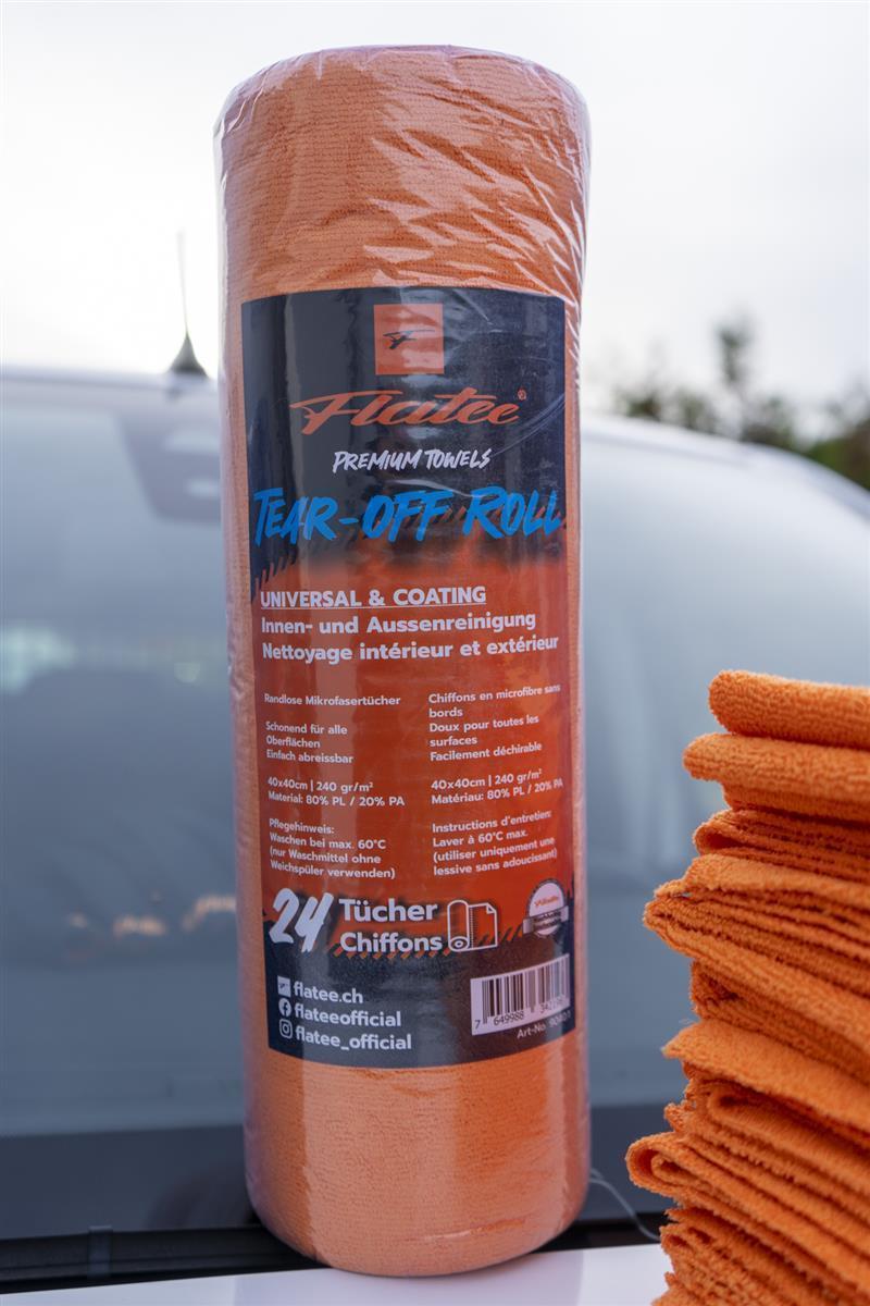 Flatee Tear-Off Roll 24 Tücher auf der Rolle (40x40) 240gr/m2
