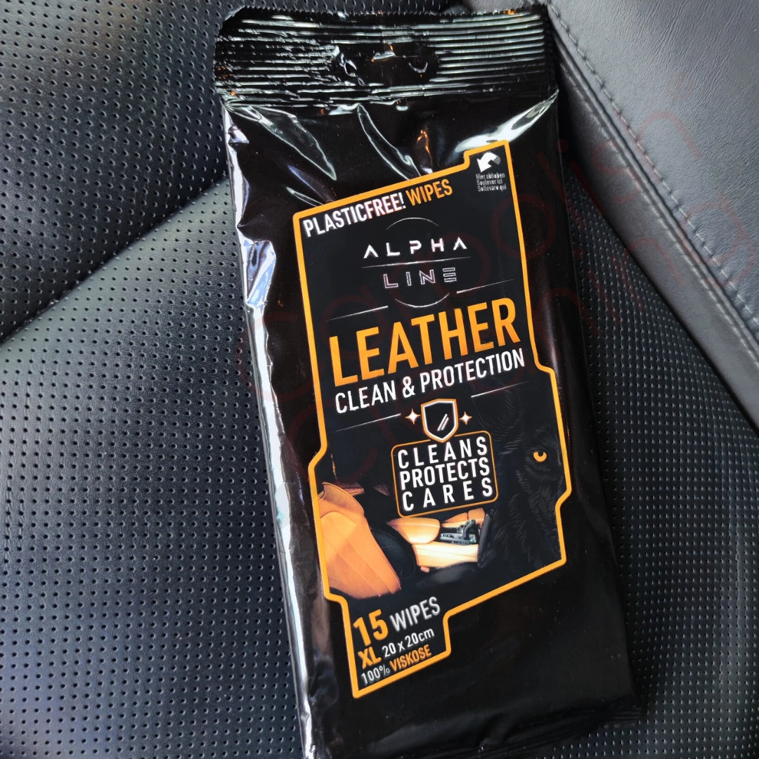 ALPHA LINE Leather Clean and Protect Wipes
