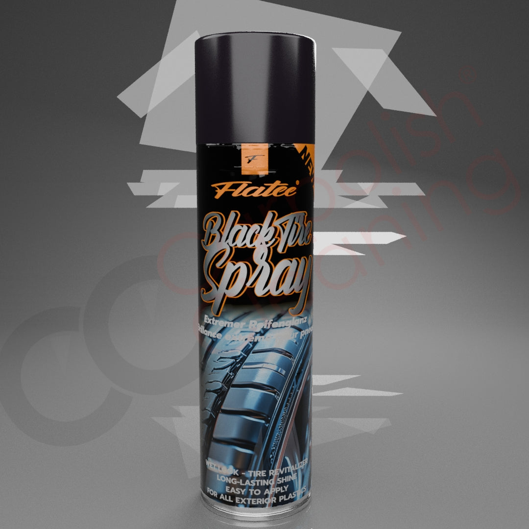 Flatee Black Tire Spray – Reifenpflege mit Tiefenglanz & UV-Schutz
