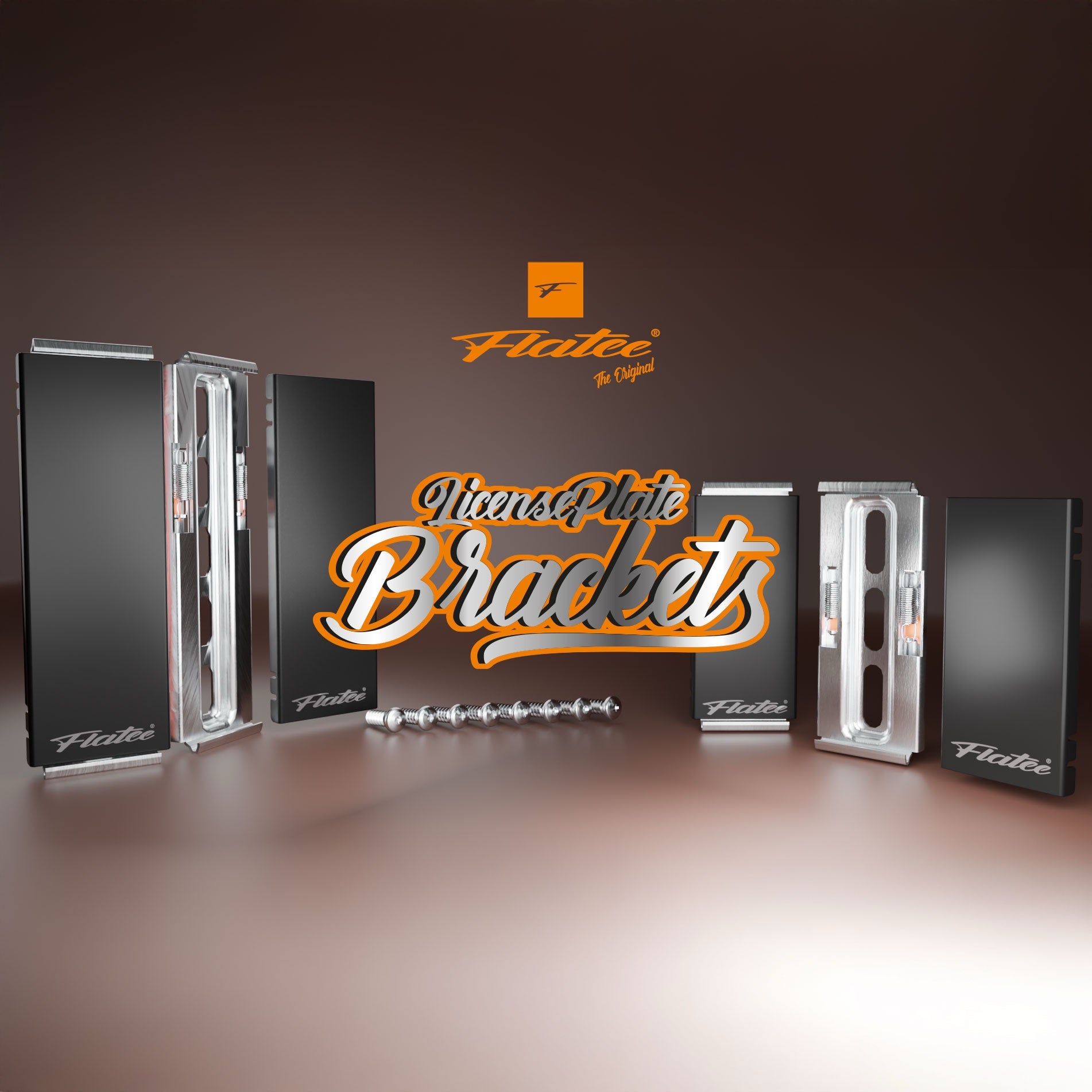 Flatee LicensePlate Brackets Edelstahl Kontrollschildhalter