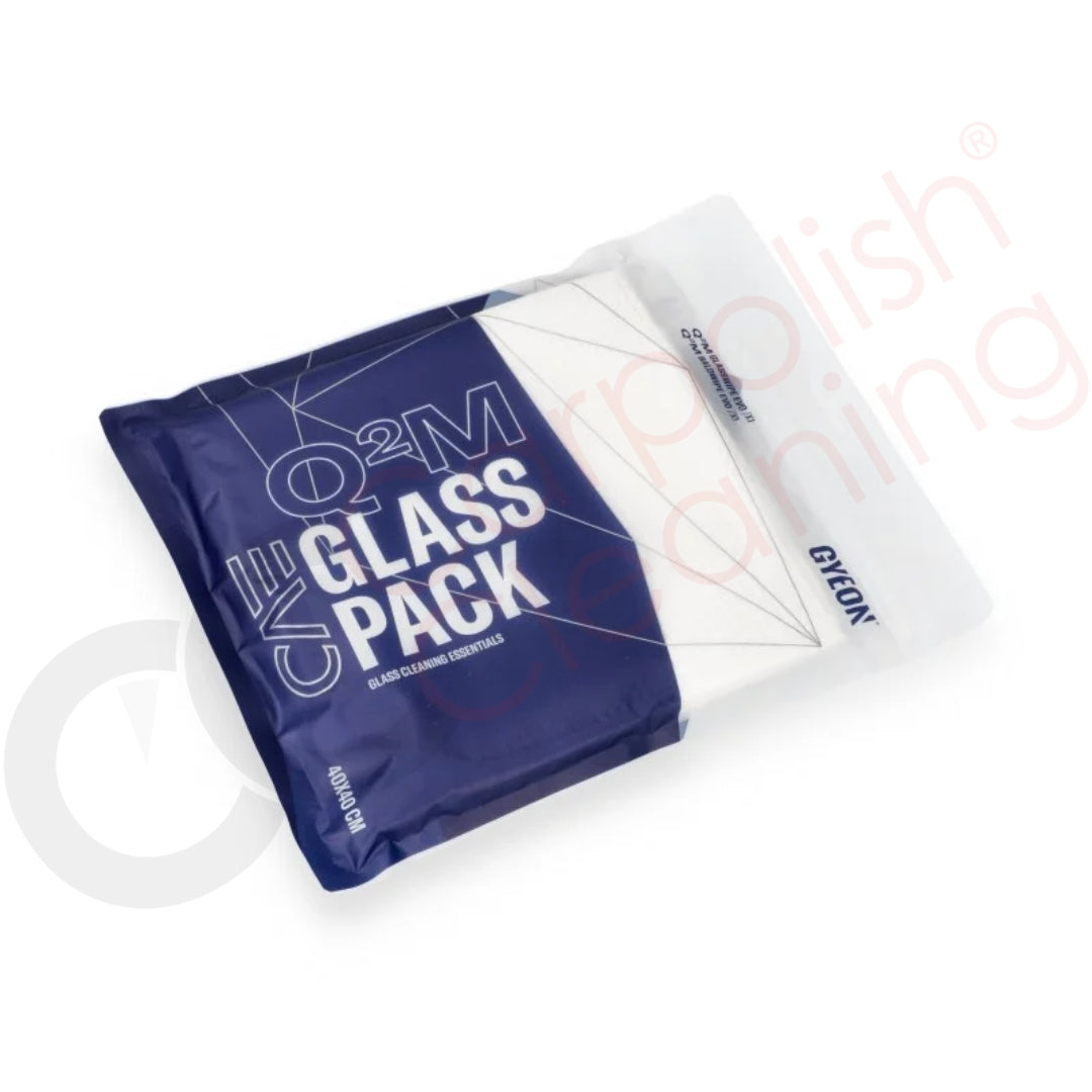 GYEON Q²M GlassPack EVO: Hochwertiges Mikrofaser-Tücherset für streifenfreie Glasreinigung. Ideal für Auto-, Fenster- und Glaspflege.