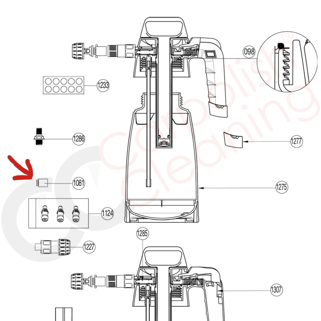 IK Kompletter Filzhalter 5St. (1081) für meinen IK Sprüher