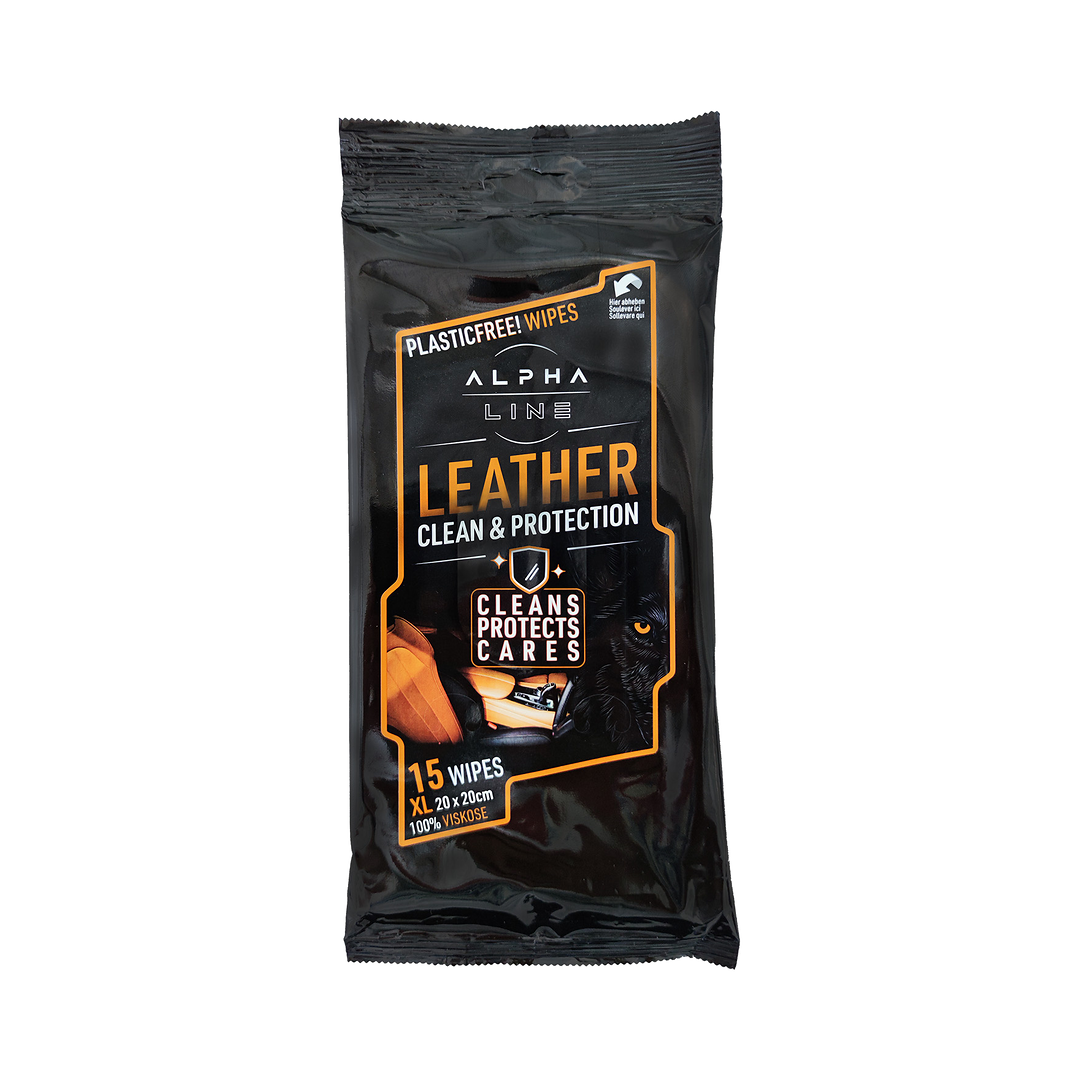 ALPHA LINE Leather Clean and Protect Wipes