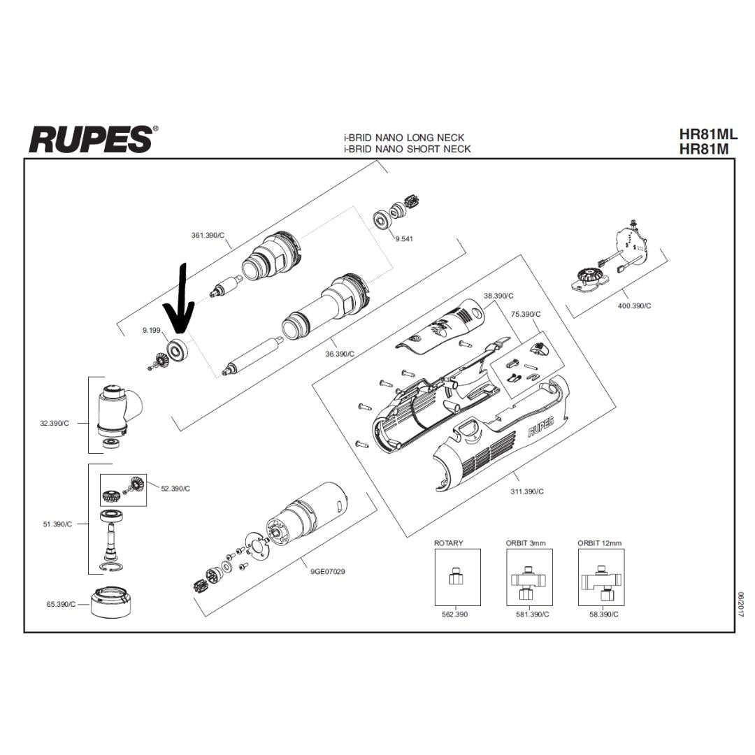 Rupes Ersatzteil iBrid Kugellager