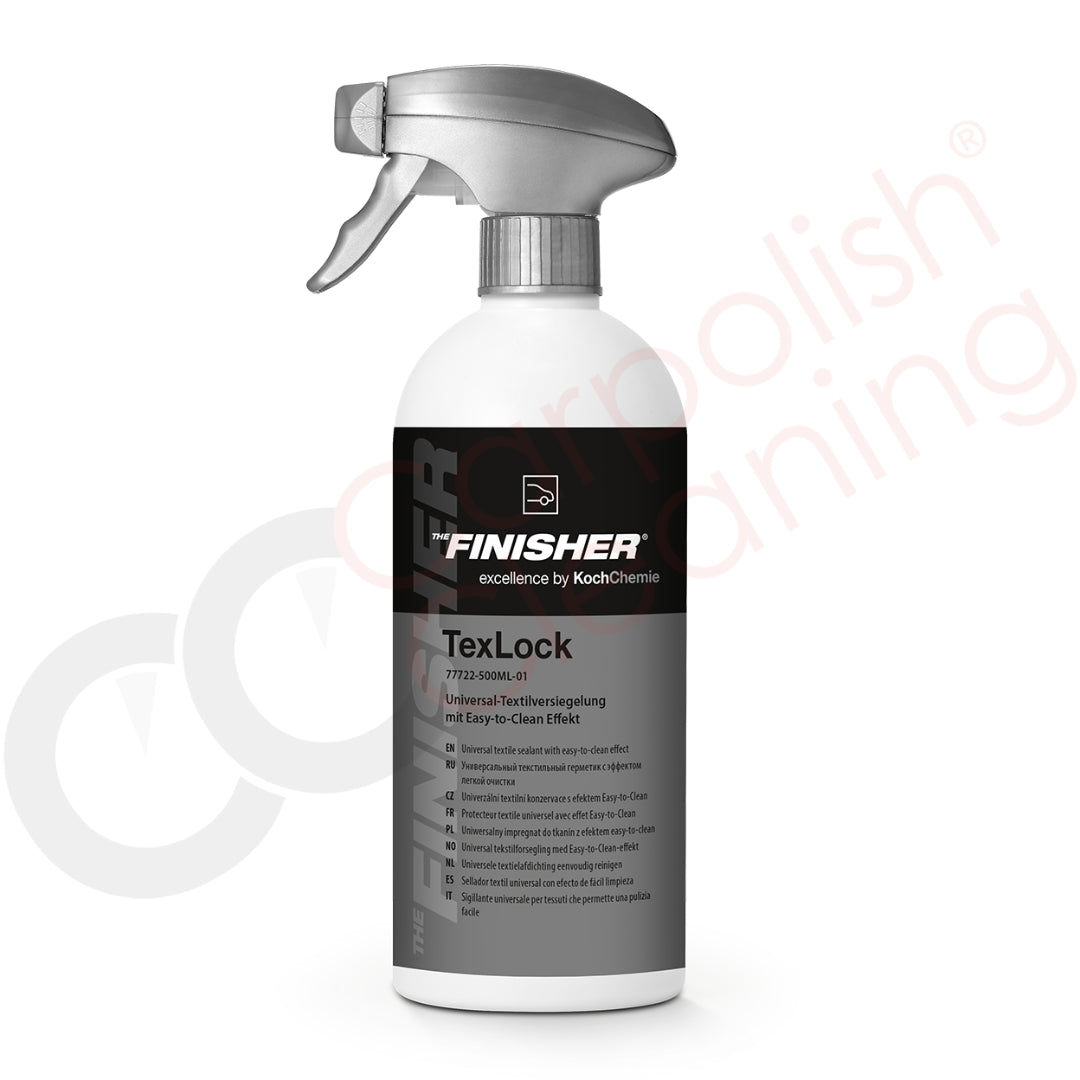 THE FINISHER TexLock – Textilversiegelung für Cabrioverdecke und Polster, schützt vor Wasser, Schmutz und Flecken, erhält Haptik und Optik, mit Easy-to-Clean-Effekt.