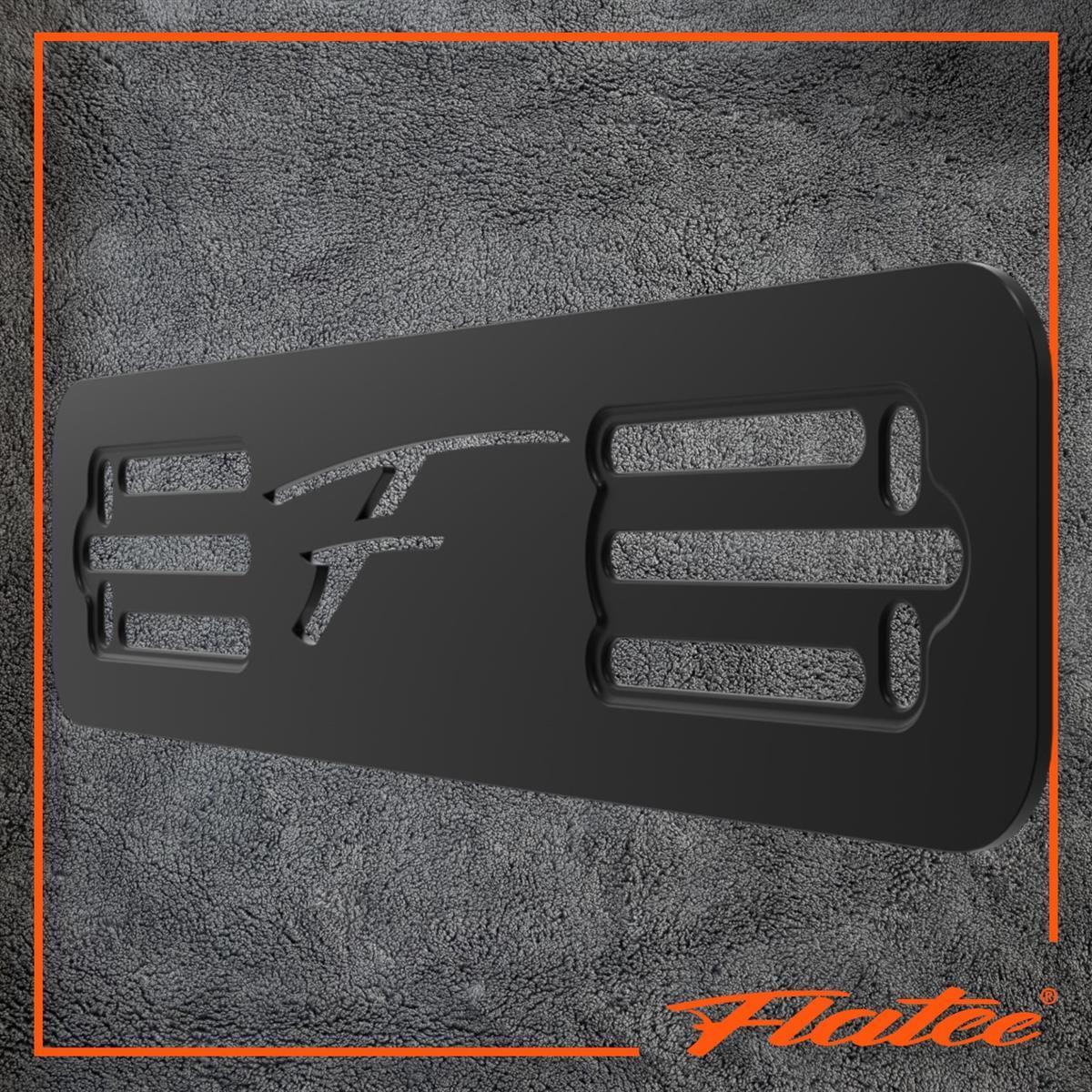 Flatee Montageplatte für Fahrzeug Front (7x29cm) – Aluminium schwarz eloxiert