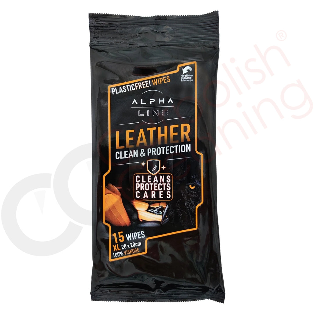ALPHA LINE Leather Clean and Protect Wipes