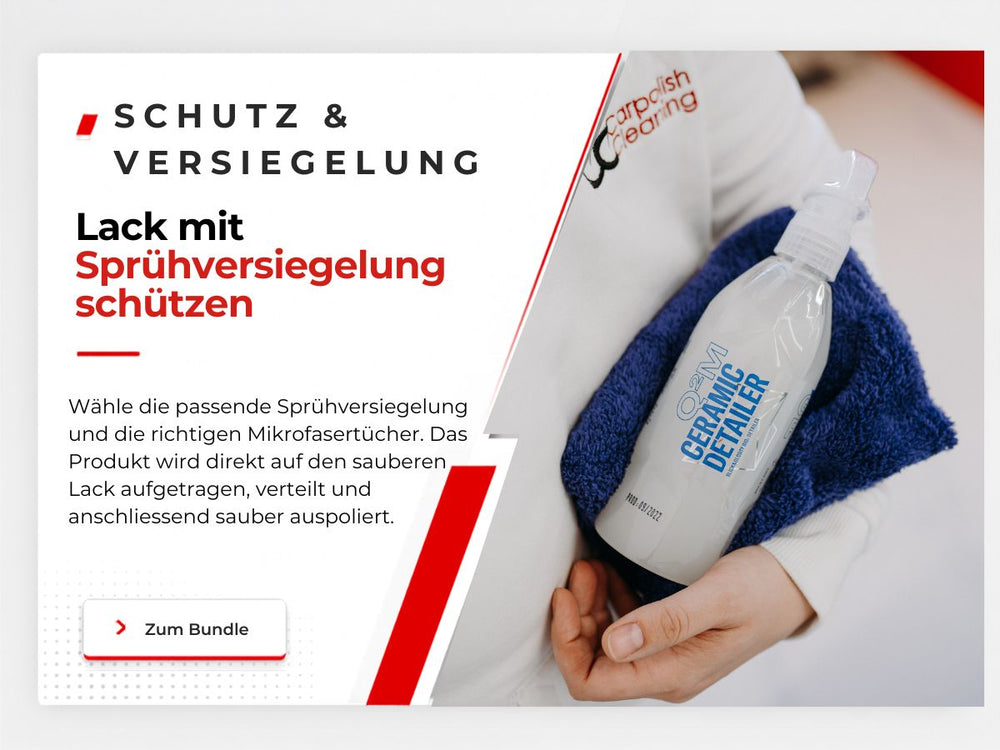 Lack mit Sprühversiegelung schützen