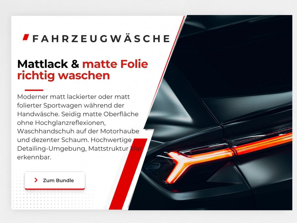 Mattlack & matte Folie richtig waschen