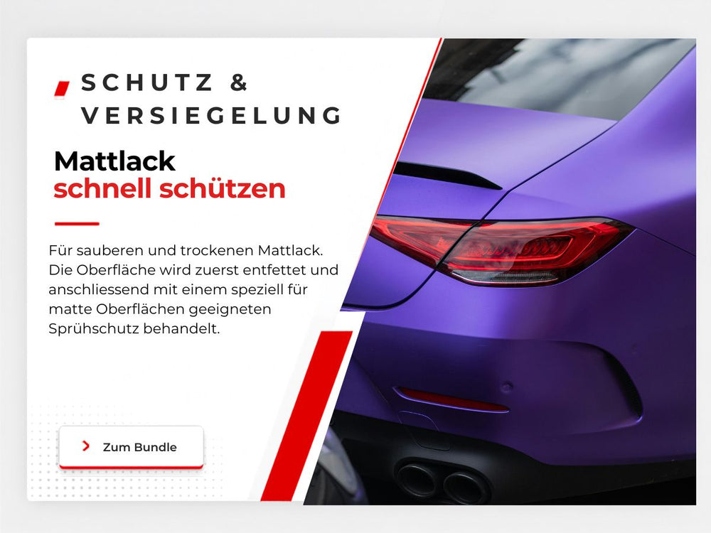 Mattlack schnell schützen