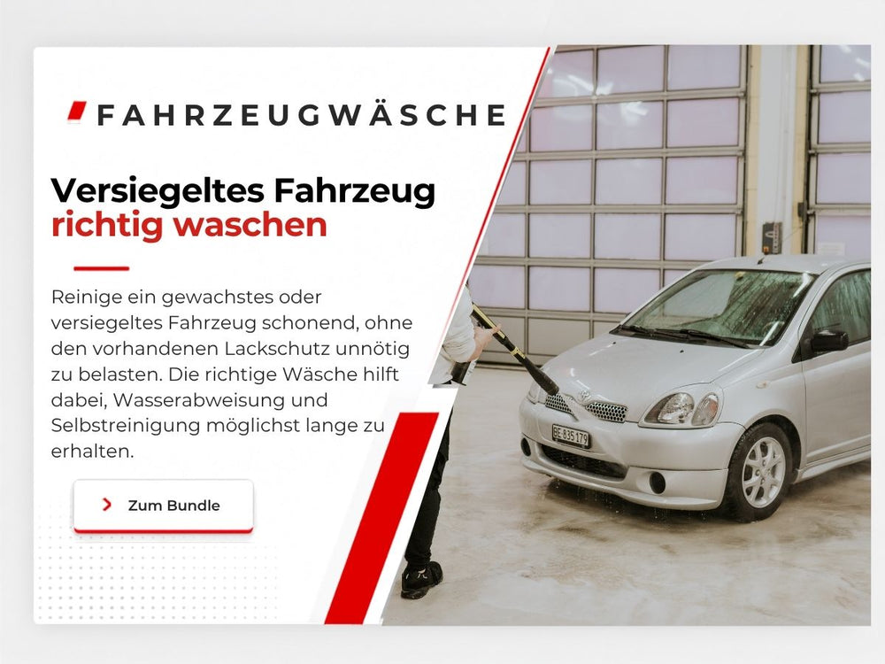 Versiegeltes Fahrzeug richtig waschen