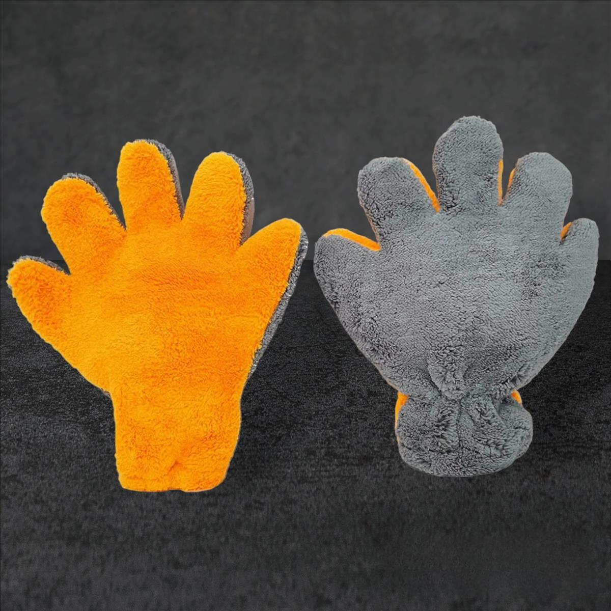 Carpolish 5 Finger Waschhandschuh orange
